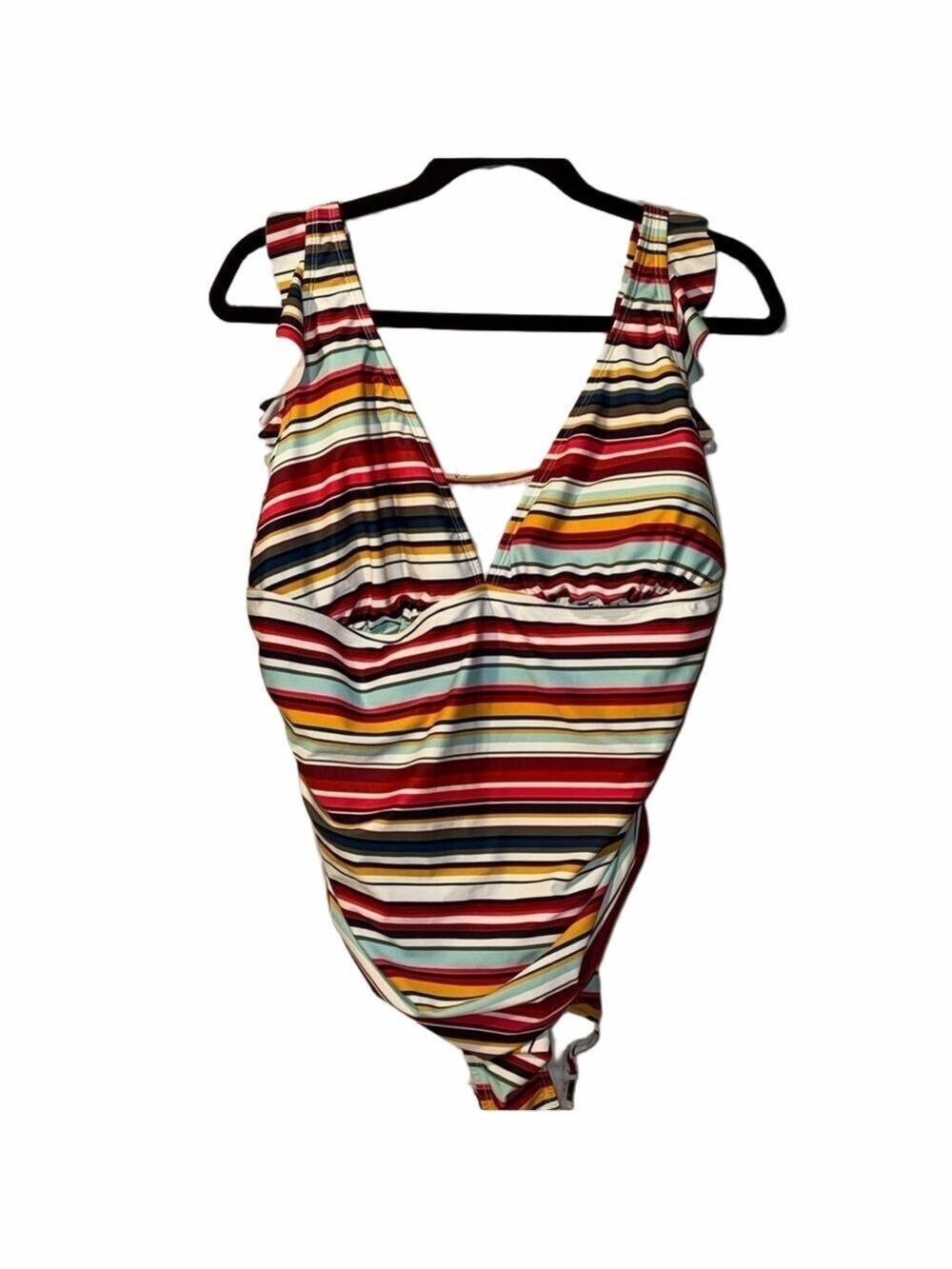 Anne Cole Multicolor Striped One Piece Swimsuit